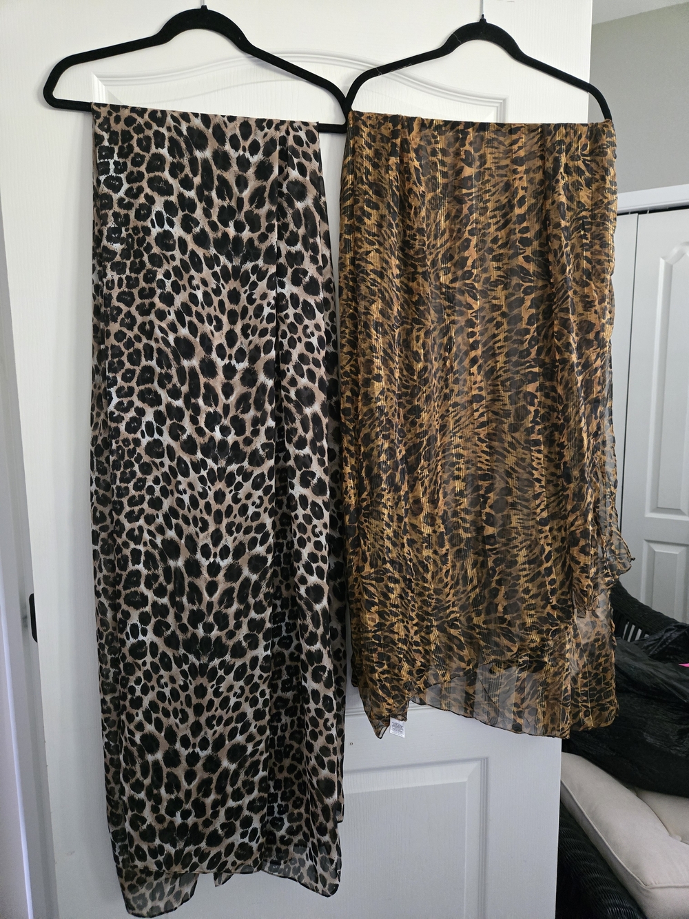 Chico's Leopard-Print Swim Sarongs in Black, Brown and Gold. Plus 1 Peppermint .